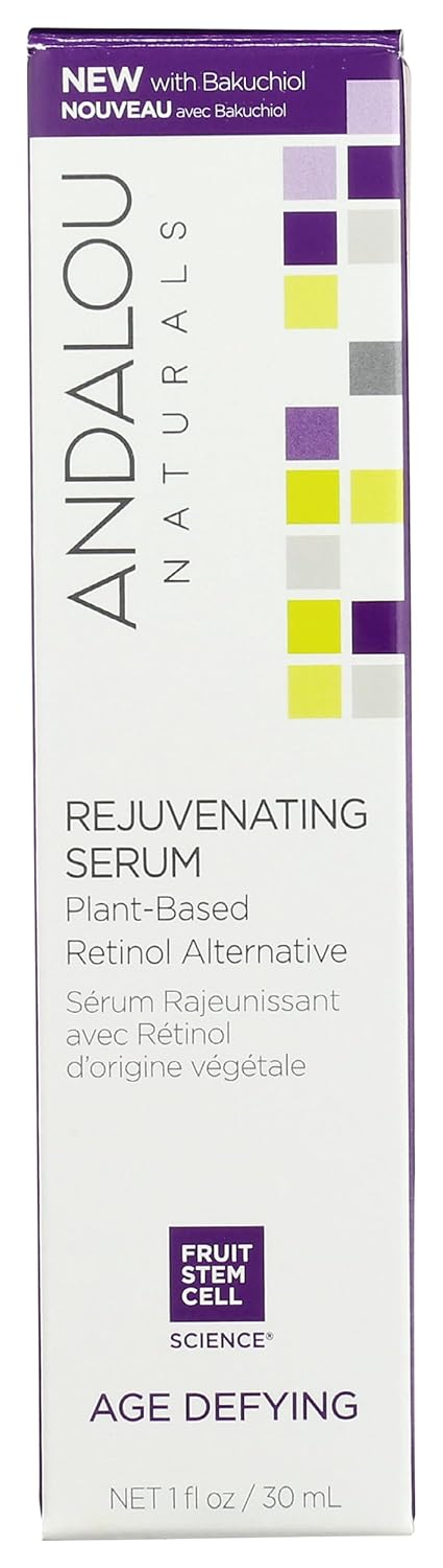 Andalou Naturals Rejuvenating Serum with Plant Based Retinol, 1 Oz