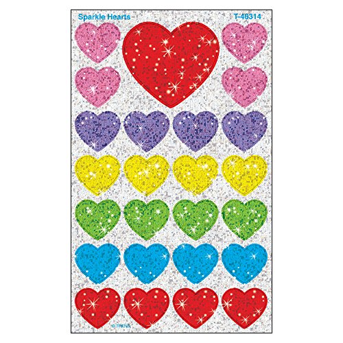 �g�����h ���ق��уV�[�� �L���L���n�[�g 100�� Trend superShapes Stickers Sparkle Hearts T-46314
