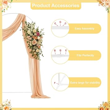5.2 FT PVC Arch Stand Detachable Lightweight Balloon Arch Kit