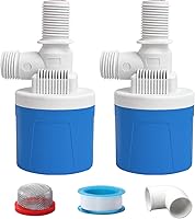 Vista 10 de Válvula de flotador de agua de entrada lateral de 1/2 pulgada, paquete de 2 válvulas de control automático de nivel de agua para tanque de agua
