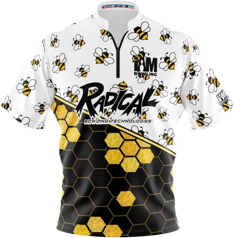 Logo Infusion I AM Bowling Jersey Short Sleeve Sash Collar 2090-RD Made in USA Radical
