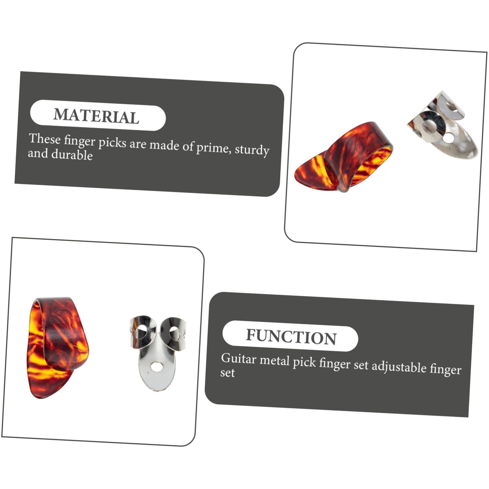 ifundom 3sets Plettri Regolabili Per Chitarra Per Accessori Per Chitarra Elettrica e Comfort Lunghe Sessioni