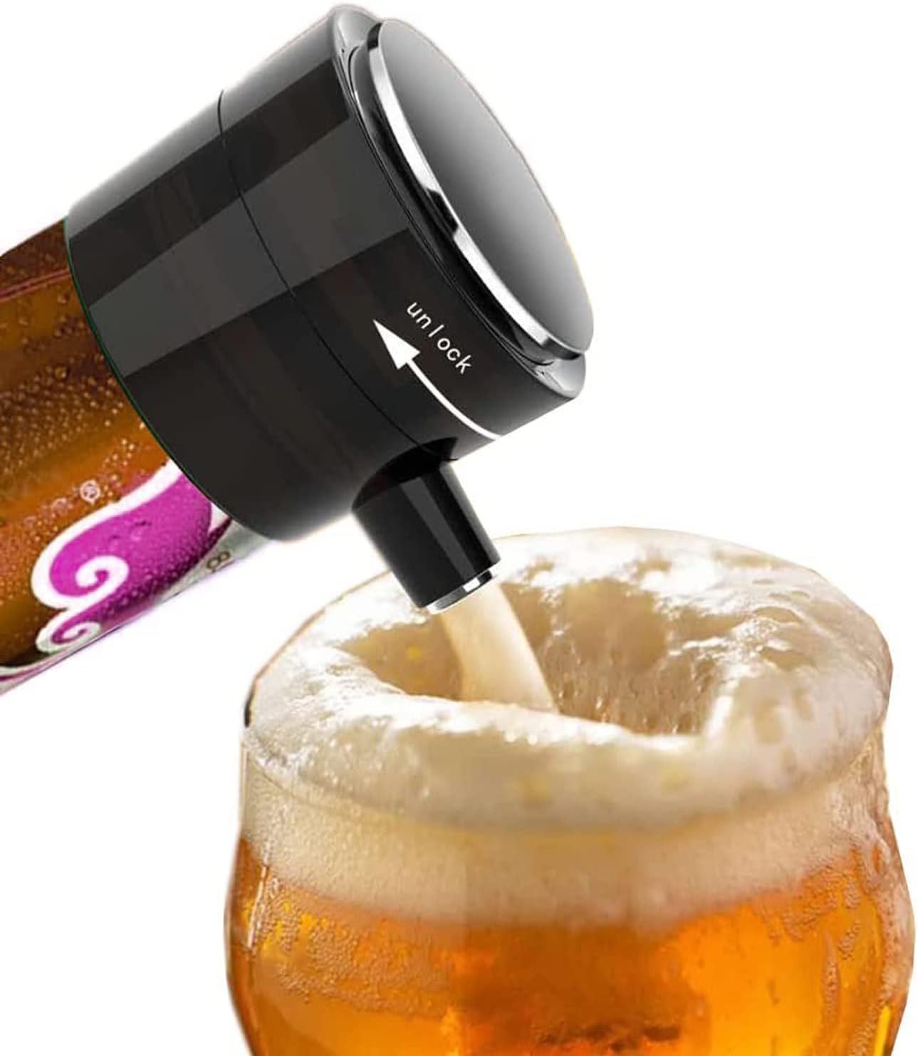 Beer Bubbler, GEEZO Portable Beer Foamer Beer Foam Machine