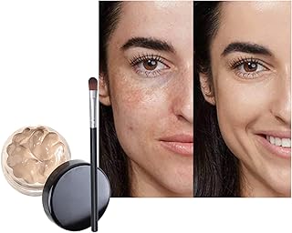 Concealer,Collection Concealer,Full Cover Concealer cream, Corrects Dark Circles Highlight Contours, creamy and longlasting,concealer & brush set