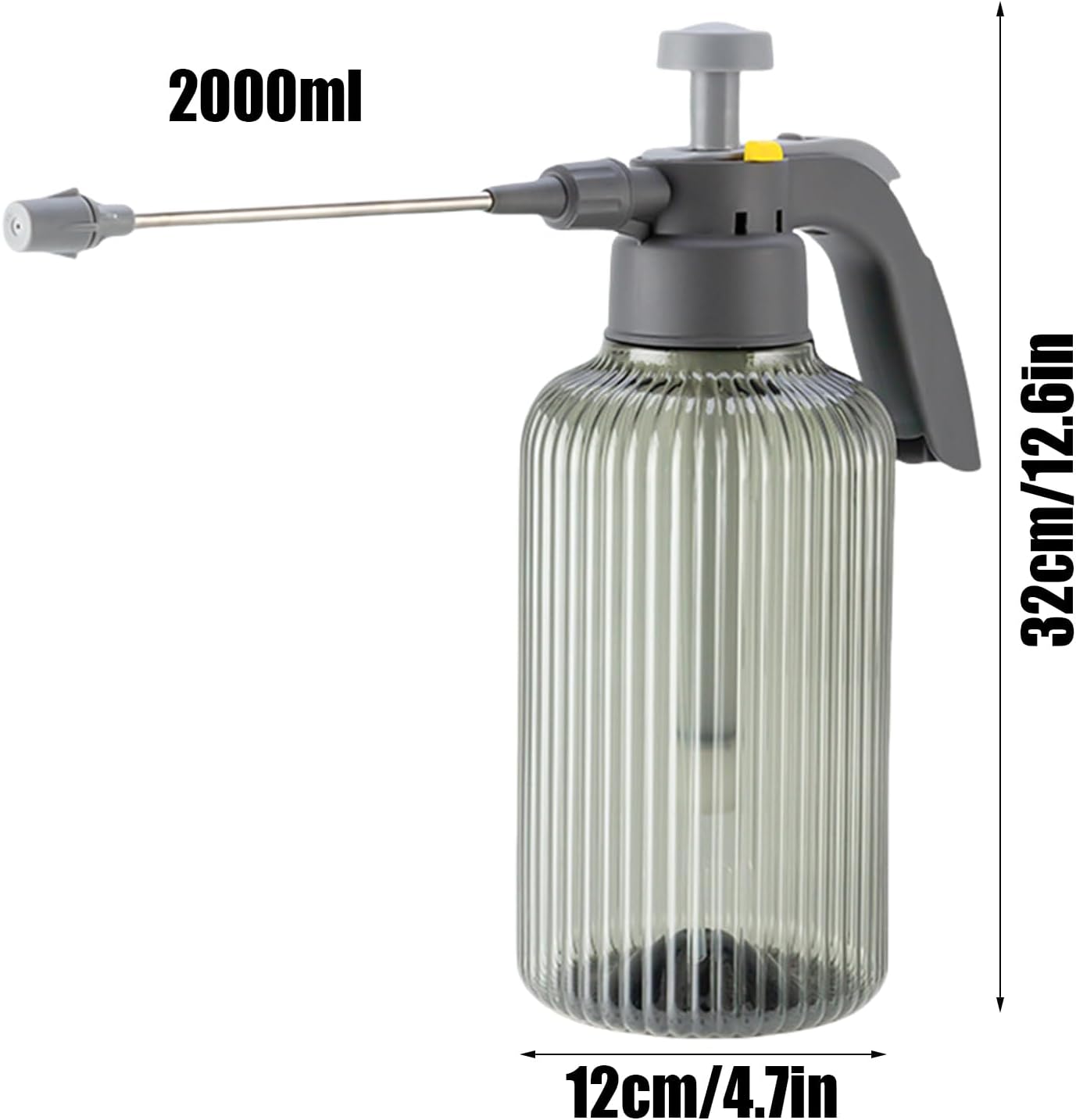 Garden Pressure Sprayer Bottle – 4.7x4.7x12.6in Compaact Handheld Air Pump Watering Can, Portable Adjustable Mist or Spray Water Bottle | Portable Sprayer for Home Balcony Garden & Indoor Plants