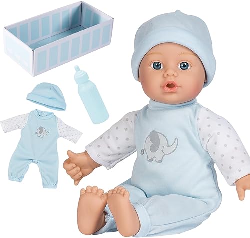 Adora Sweet Baby Boy Peanut muñeco de bebé lavable a máquina exclusivo de Tienda para niños mayores de 1año Azul, Azul/Melocotón, gris/naranja, Adora Sweet Baby Boy Peanut muñeco de bebé lavable a máquina exclusivo de Tienda para niños mayores de 1año Azul, Azul/Melocotón, gris/naranja,