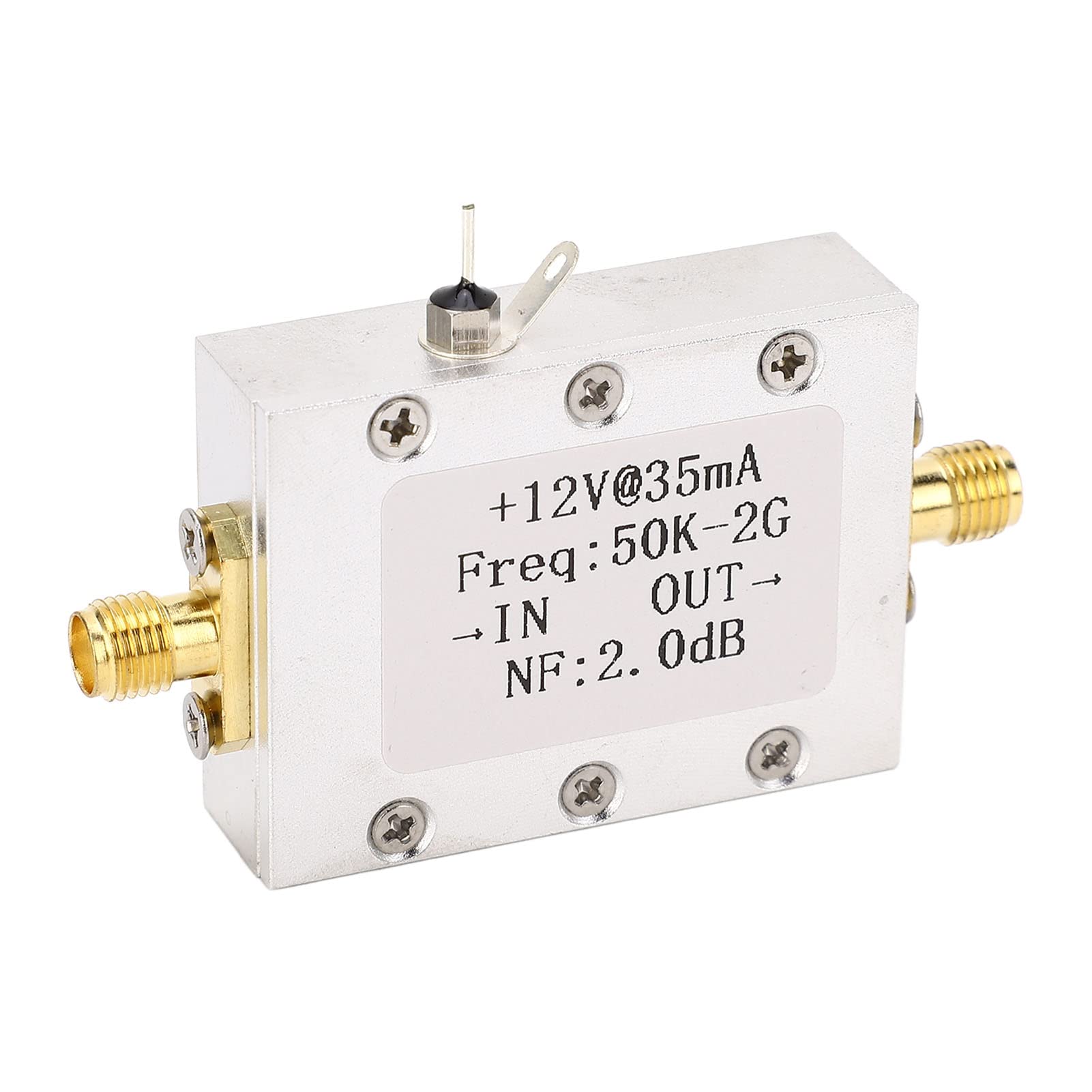 Amplificador de Banda Ancha Amplificador de LNA Ultra WideBand RF Bajo Ruido 31dB Alta Ganancia DC 9 15V para la Onda Corta FM Broadcasting Recibidos de Control Remoto TV Signal