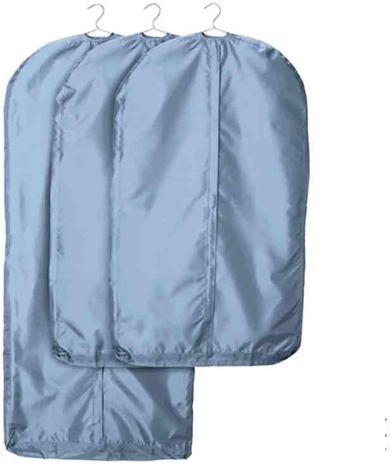 Vzxatyop Blue 3-Pack Breathable Hanging Clothes Bags With Zipper Dust-Proof Garment Covers For Wardrobe Storage & Travel For Suits Dresses Coats(,S)