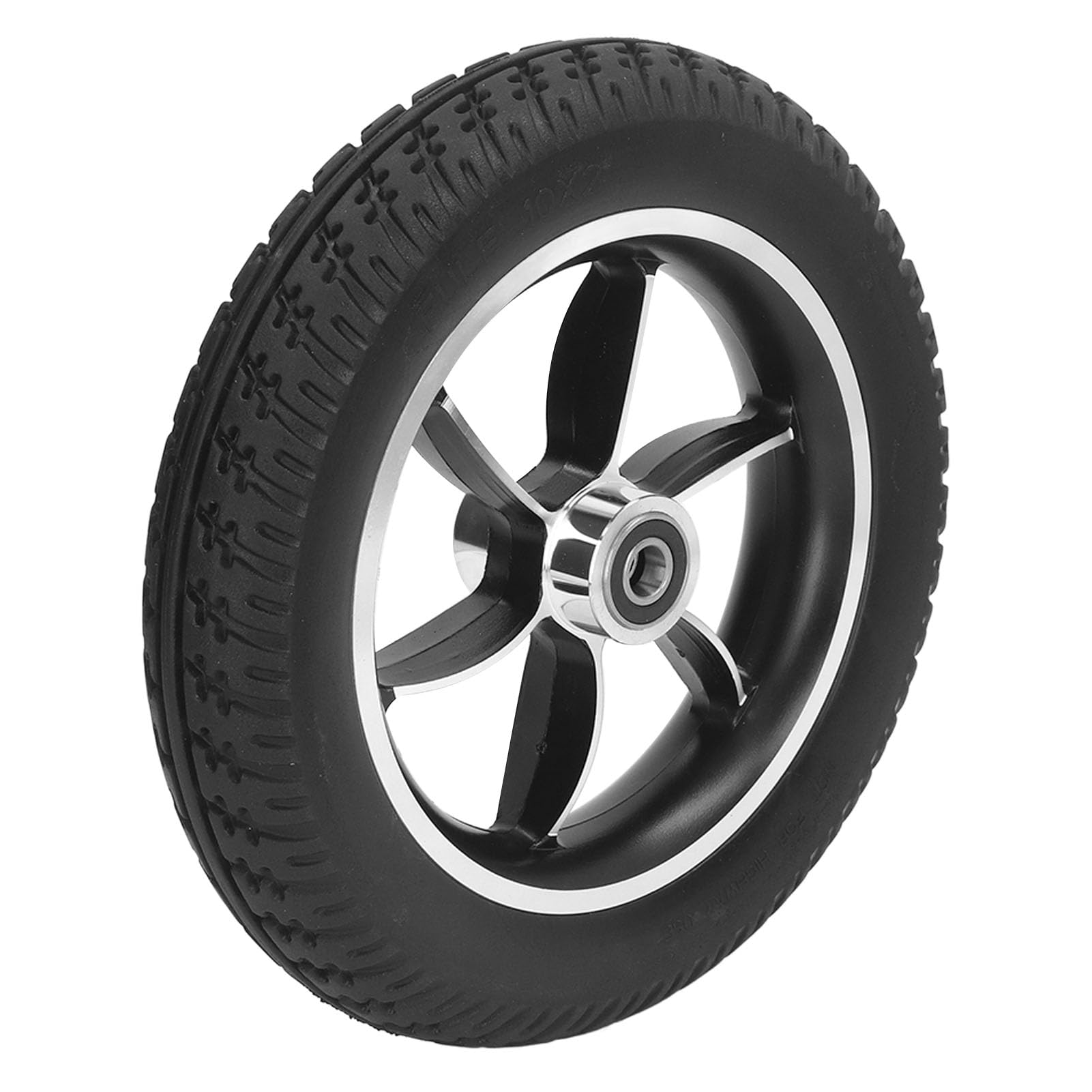 Koła Wózka Inwalidzkiego, 10-calowe, Wytrzymałe Przednie Koło Wózka Inwalidzkiego, Wymiana Opon do z piastą ze Stopu Aluminium Solidne Kółko o Niskim Poziomie Hałasu do Rollator Walker