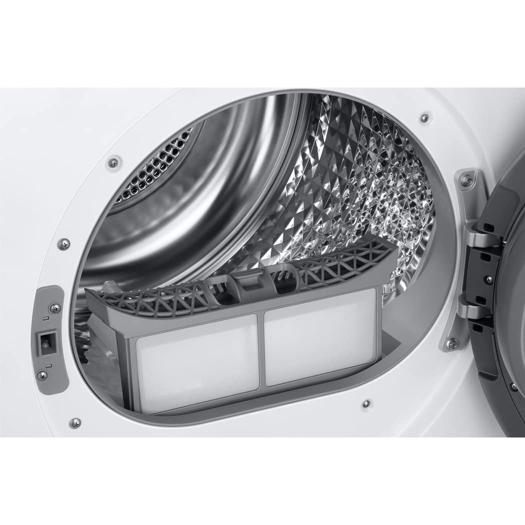 Samsung Asciugatrice Ai Control, DV80T5220TT/S3, 8 Kg, Pompa di Calore, Wifi, Sensore Optimal Dry, Filtro 2 in 1, Carica Frontale, 60l x 85h x 60p cm