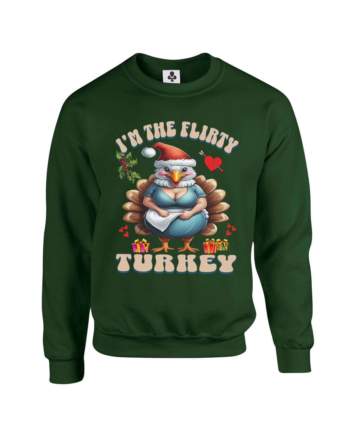 Taylor Brown Unisex Forest Green I'm The Filthy Turkey, Meme Novelty Silly Weird Humour Comedy Xmas Christmas Festive Funny Adults Sweatshirt Jumper