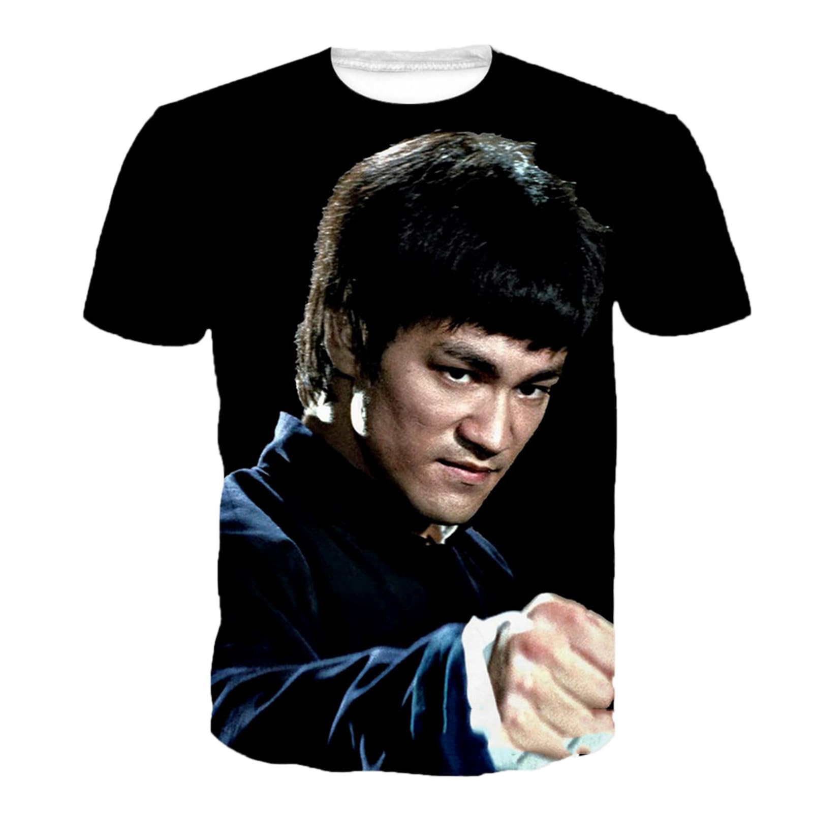 kewing Li Xiaolong Dragon T-Shirt for Men Li Xiaolong Dragon Kung Fu Martial Art 3D Printed T-Shirt Summer Short Sleeve Tops