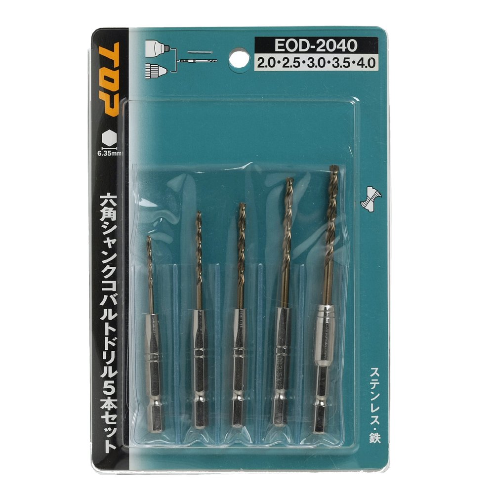 Amazon.co.jp: トップ (TOP) 電動ドリル用 六角シャンク コバルト