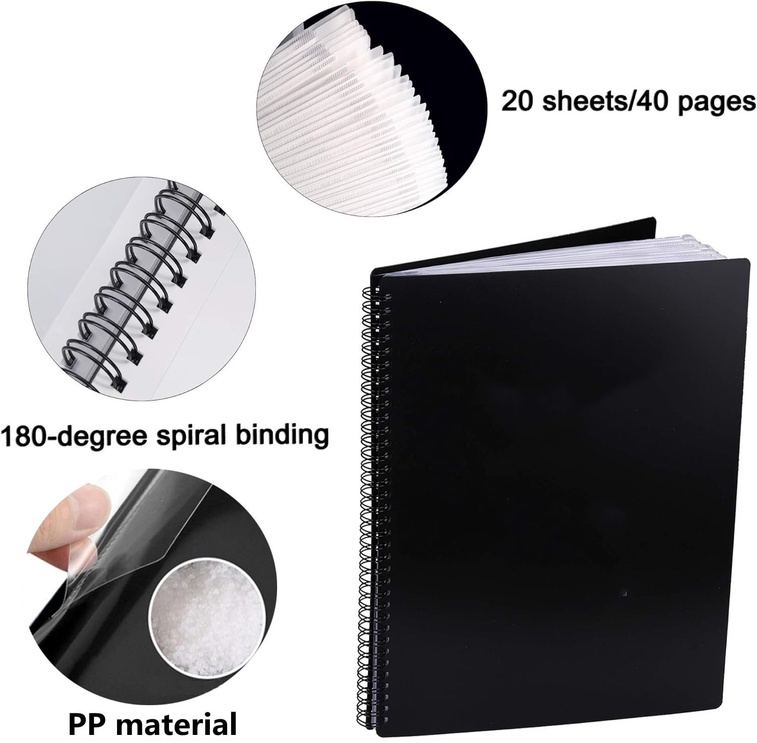 Raccoglitore Porta Spartiti Musicali A4, 30 Tasche/60 Pagine Cartelle Portaspartiti, Cartella di File Musicali, Cartella di Archiviazione per Spartito Porta Documenti per Musicisti e Band, Scrivibile