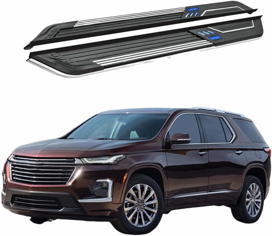 2PACK Running Boards Side Steps Pedals Compatible with Chevrolet Traverse 2018-2023 Step Bars Black