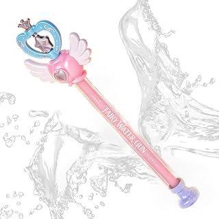Water Squirter | Pull-Out Long Distance Game | Fairy Wand Design Water Spraying Bath Toy - for Summer Team Activity Birthday Park Parent-Child Interaction Boy Girl Outdoor Backyard Garden