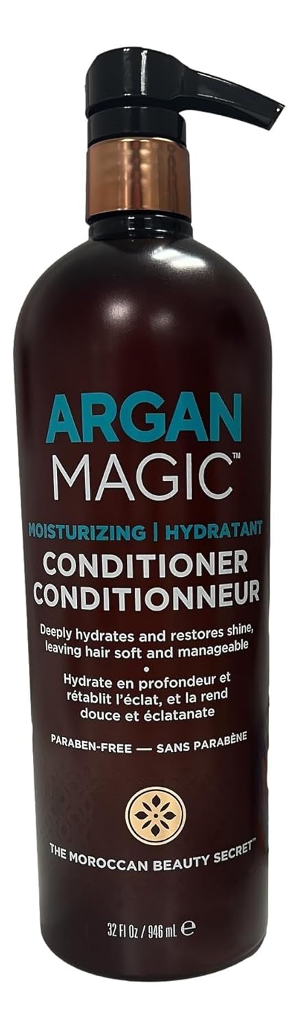 Argan Magic Moisturizing Conditioner - Detangle, Hydrate, and Repair Dry and Chemically-Damaged Hair Types | Nutrient-Rich | Made in the USA, Paraben Free, Cruelty Free (32 oz) - Image 6