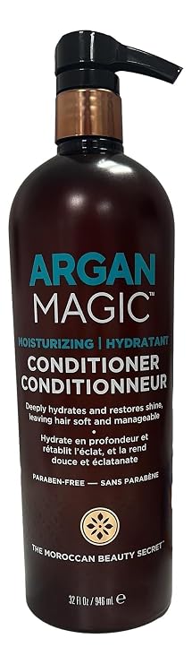 Argan Magic Moisturizing Conditioner - Detangle, Hydrate, and Repair Dry and Chemically-Damaged Hair Types | Nutrient-Rich, Paraben Free (32 oz)
