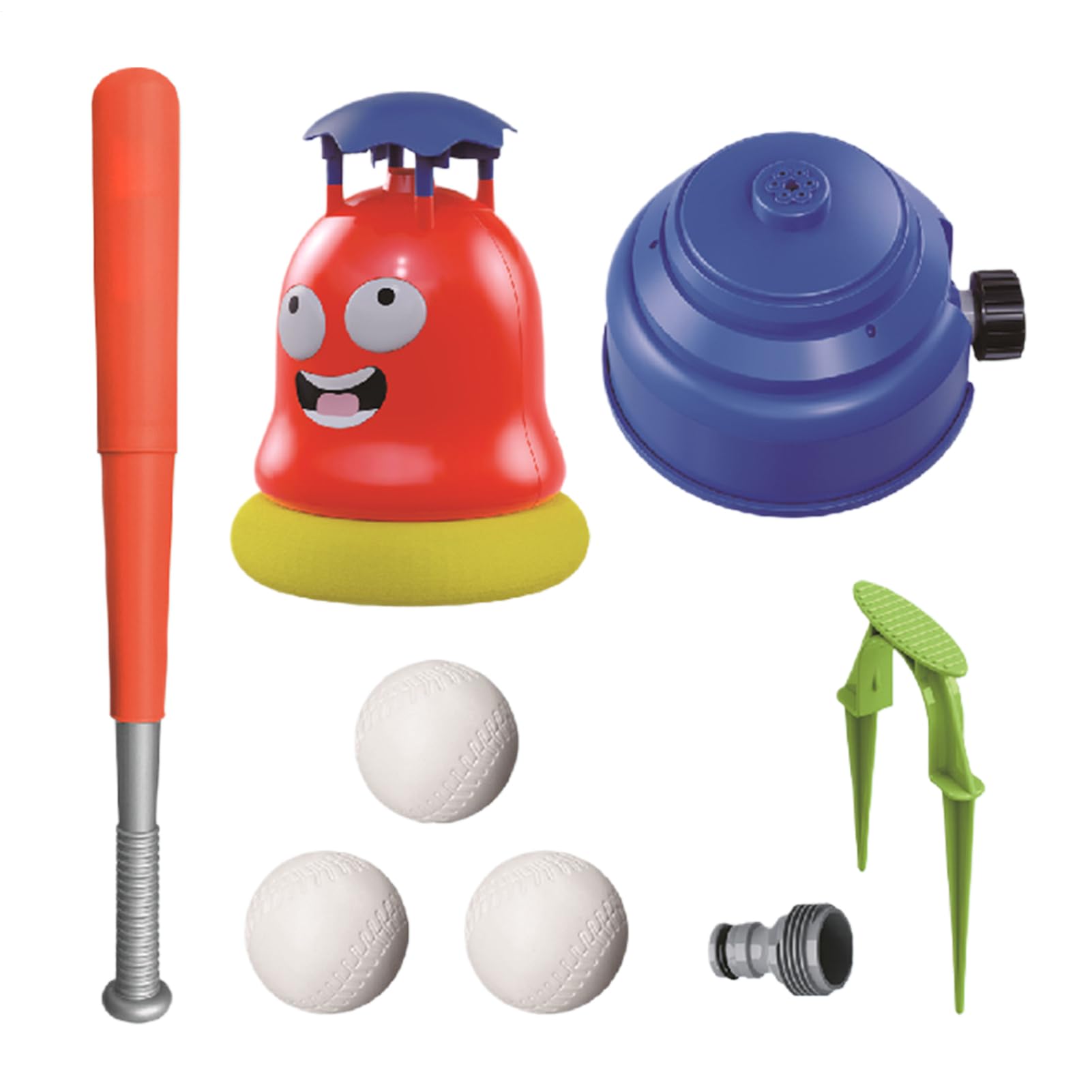 Juego de béisbol con aspersor de agua para evitar que los niños se aburran en casa