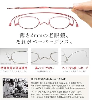 Amazon.co.jp: [PAPERGLASS] [薄型 老眼鏡 ペーパーグラス] ベーシック
