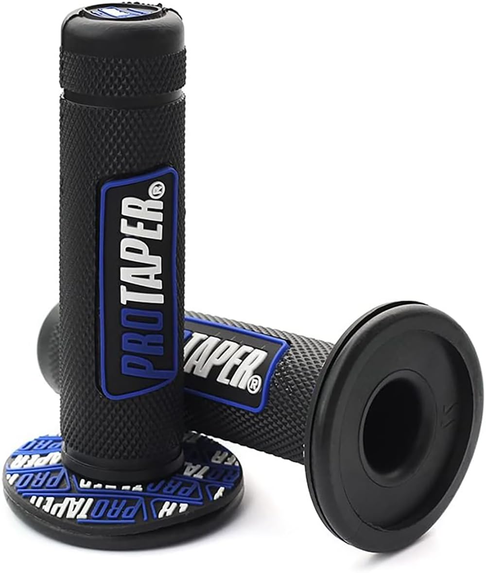 PROTAPERMotorcycle Handle Grips, 7/8 inch, Non-Slip Dirt Bike Handlebar Grips, Black and Red