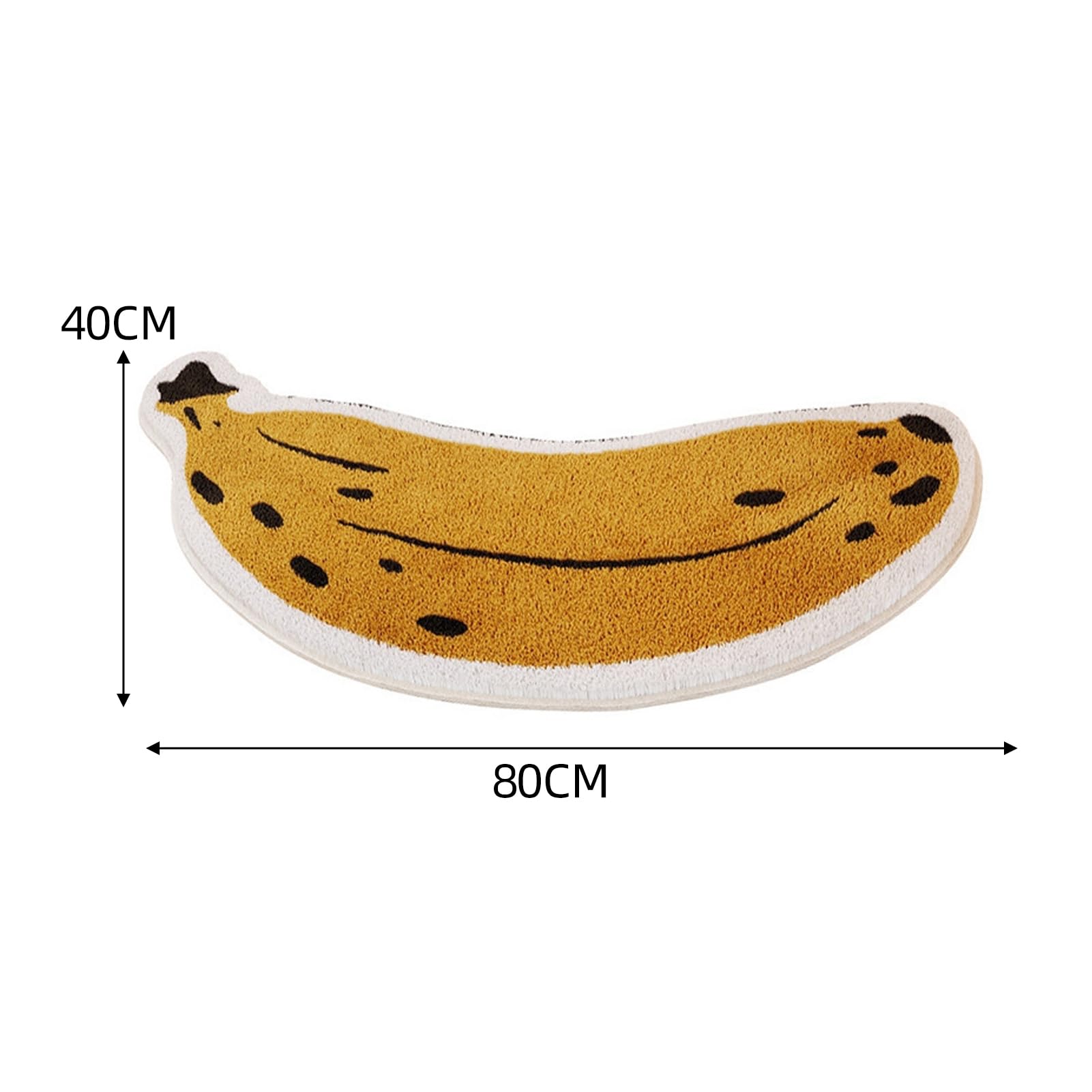 Tapis De Bain Amusant En Forme De Fruits - Tranches De Citron, Pêche, Etc. - Absorbant Et Antidérapant - Pour Salle De Bain, Cuisine - 5