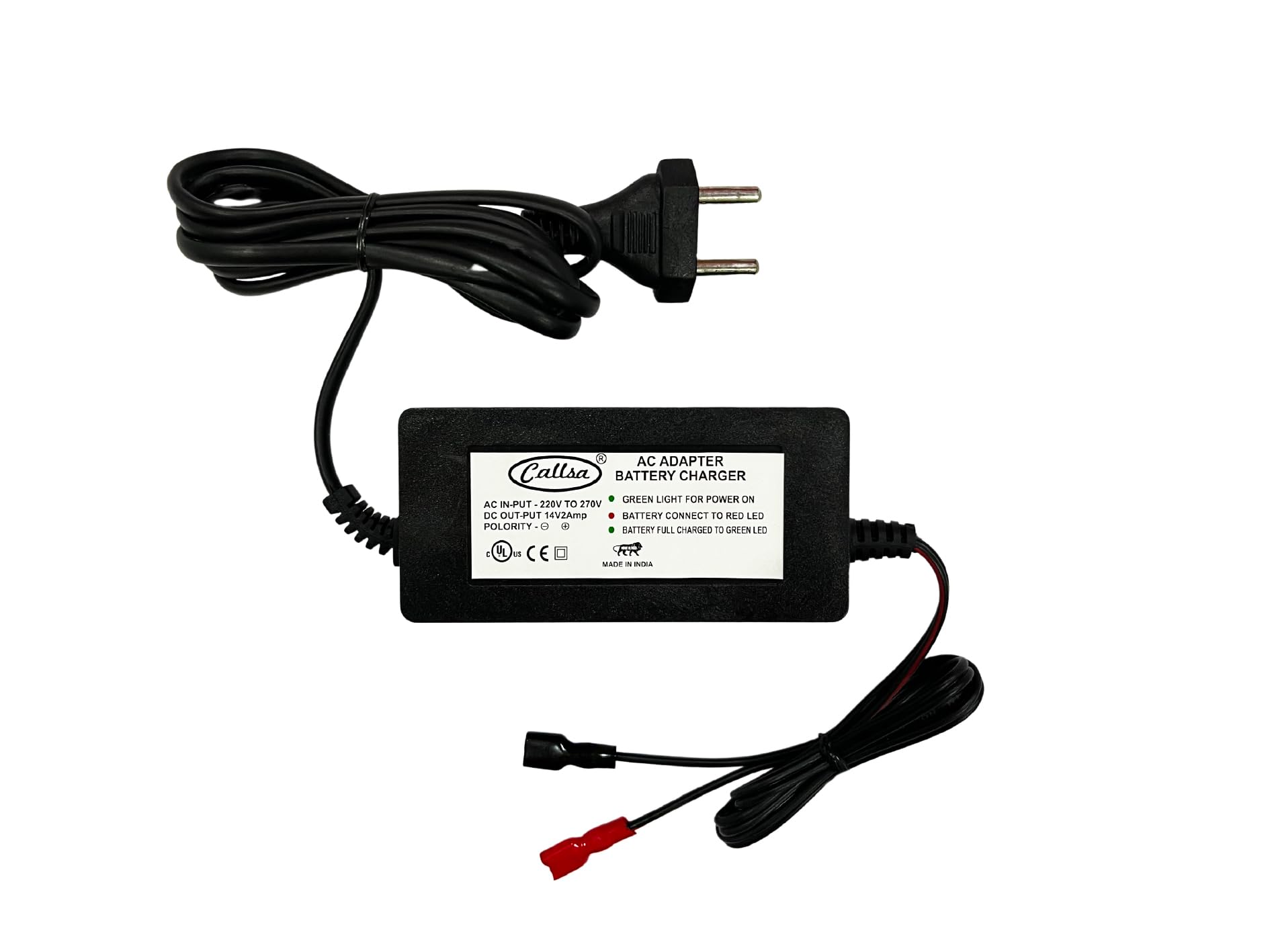 Callsa14 V 2 Amp Battery Fast Charger, Double Indicator, 7 AH Battery Charger Power (AC Input 220v 50Hz Dc Output 14 Volt 2 Amp) SMPS Battery Charger with Battery Thimble Connector (B0CBGHBN2N) Amazon Price History, Amazon Price Tracker