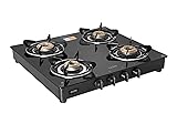Glen 4 Burner Toughened Glass Top | LPG Gas Stove...