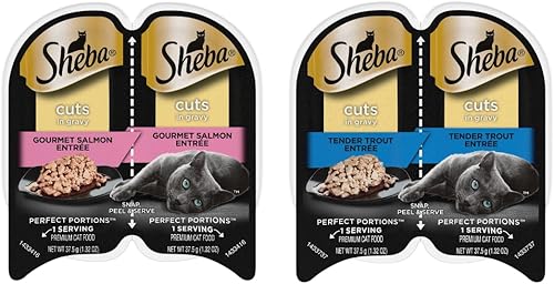 Miniatura 3 de LarasBundle Sheba - Paquete variado de comida para gatos  Sheba Paté de comida para gatos y cortes de Sheba en salsa húmeda para gatos  Incluye 24