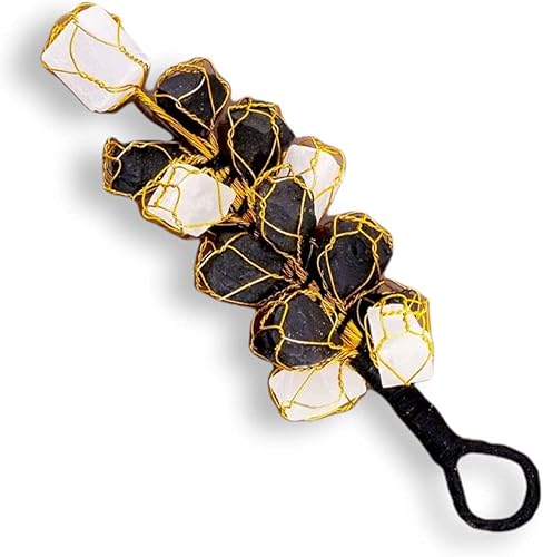 Percha de coche de turmalina negra, Percha de pared de turmalina negra, Selenita para colgar en la pared, Colgador de puerta, Percha de puerta de