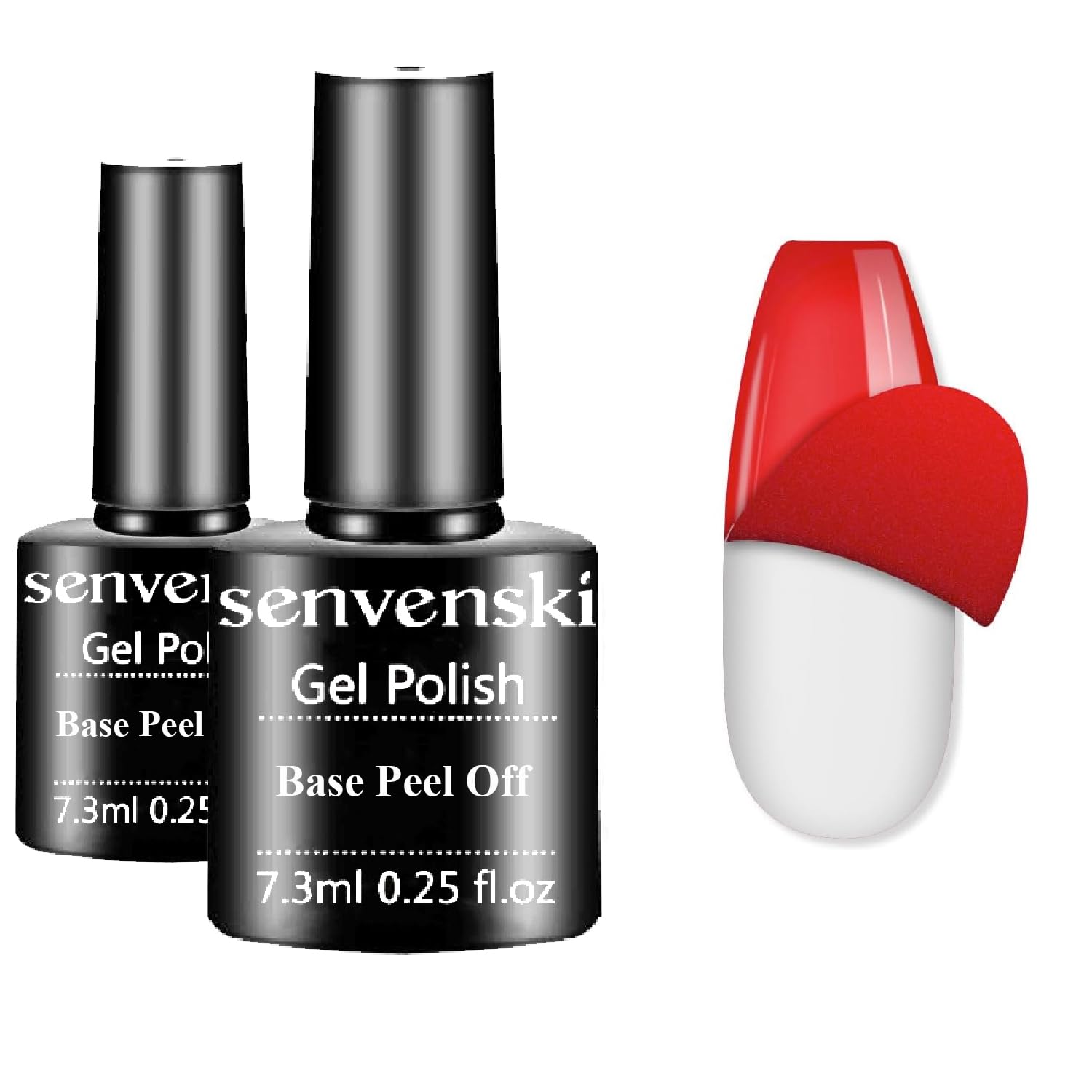 Senvenski Peel Off Base Coat Esmaltes Semipermanentes Para uñas, Esmaltes de gel de uñas Set Manicura UV LED (TB004)
