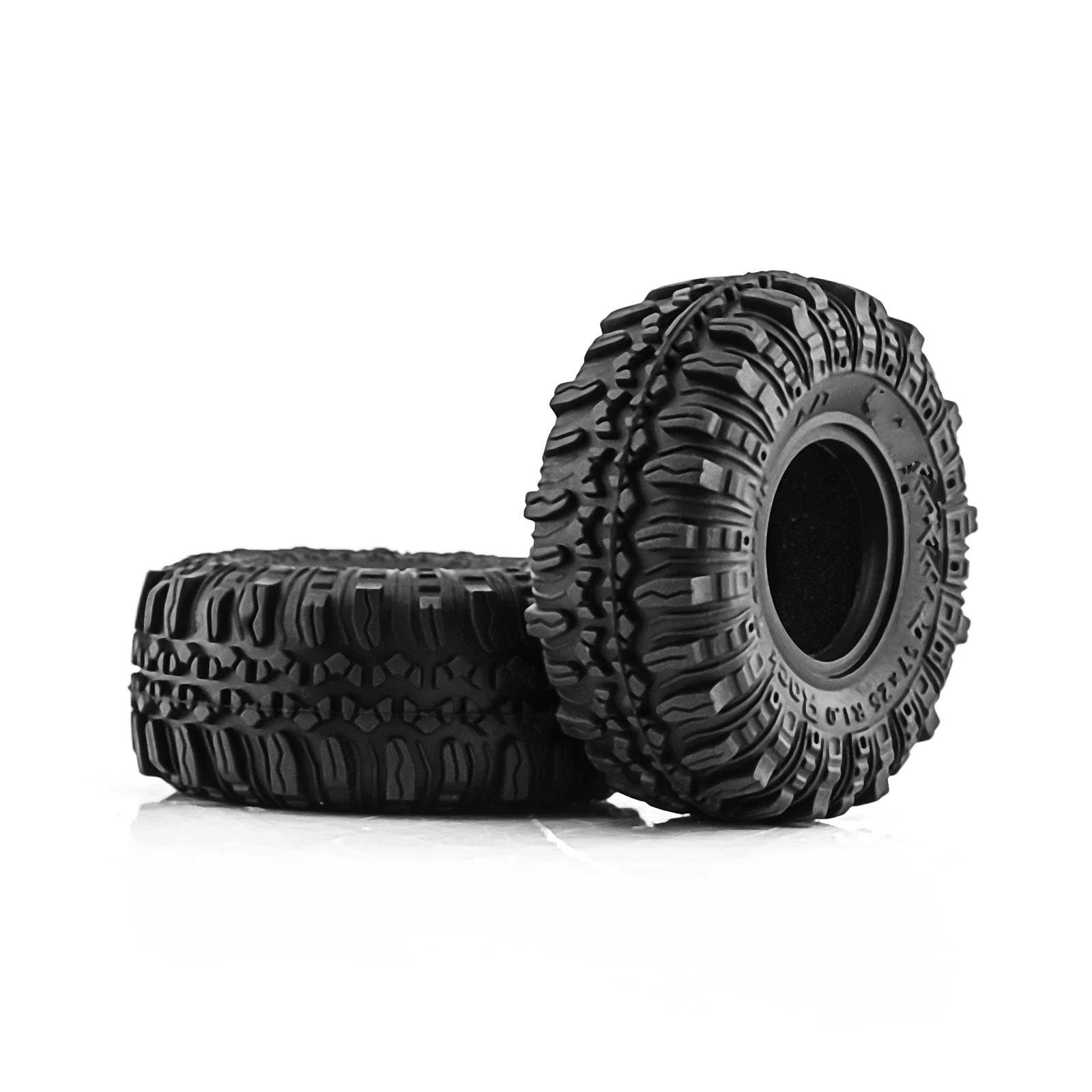 Compatible con SCX24 para AX24 TRX4M (T1017) 58 * 24mm, Todos Los Neumáticos De Rueda Súper Suaves Y Adhesivos 1,0 para 1/18 1/24 Crawler RC Car Tire