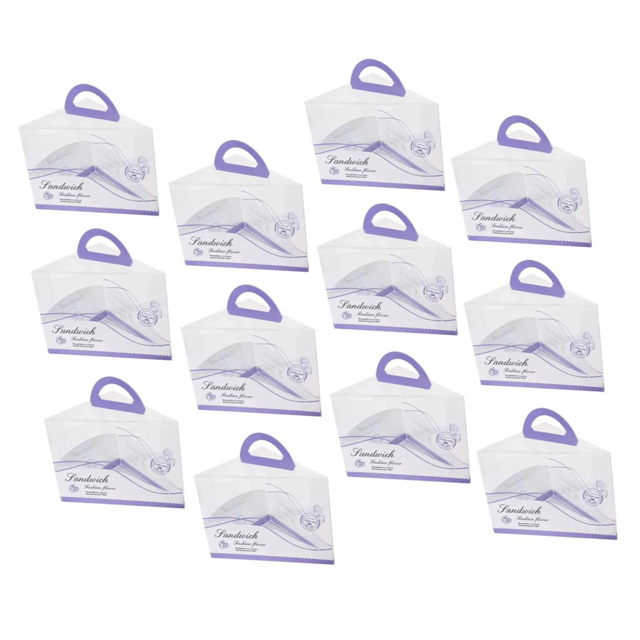 PRETYZOOM 12Pcs Cake Box Handheld Cake Carrier for Cakes Desserts and Pastries for Parties and Events