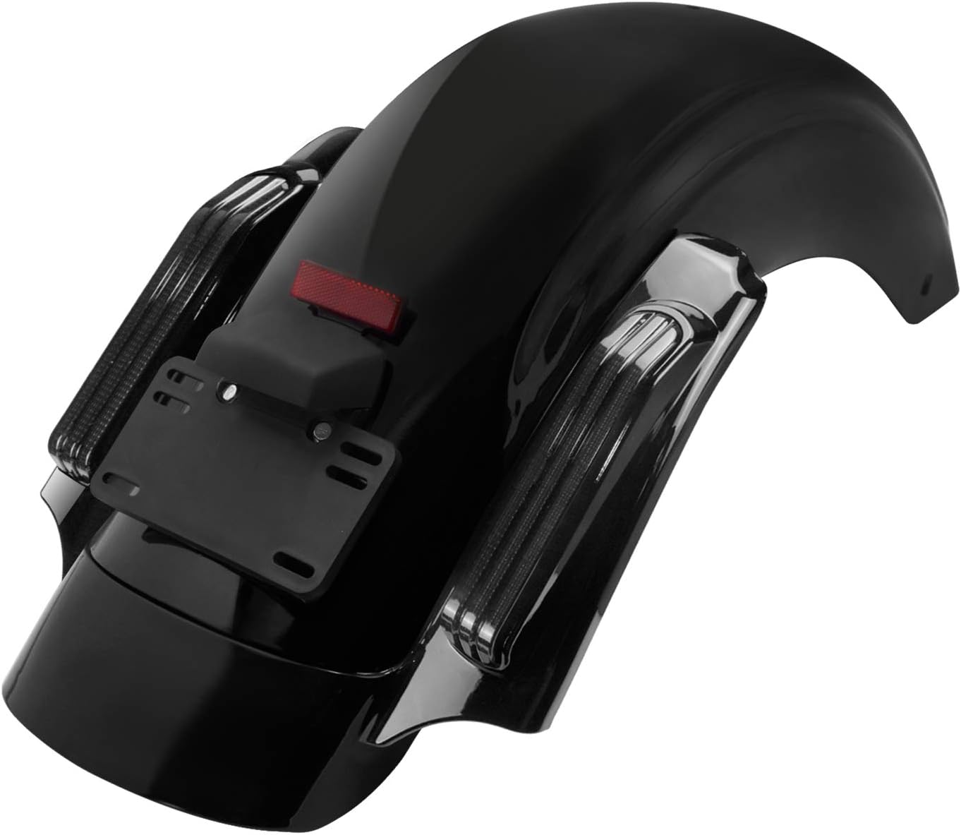 HDBUBALUS Motorcycle Rear Fender with LED Lighting System Fit for Harley Touring Street Glide Road King Electra Glide 2014-2025 (Smoke Lens)