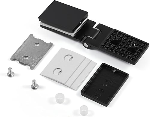 Miniatura 2 de Ranbo Bisagra de puerta de vidrio para ducha de 270 grados, acero inoxidable 304 sólido de 0.197 in, montaje de vidrio a vidrio, para puertas sin