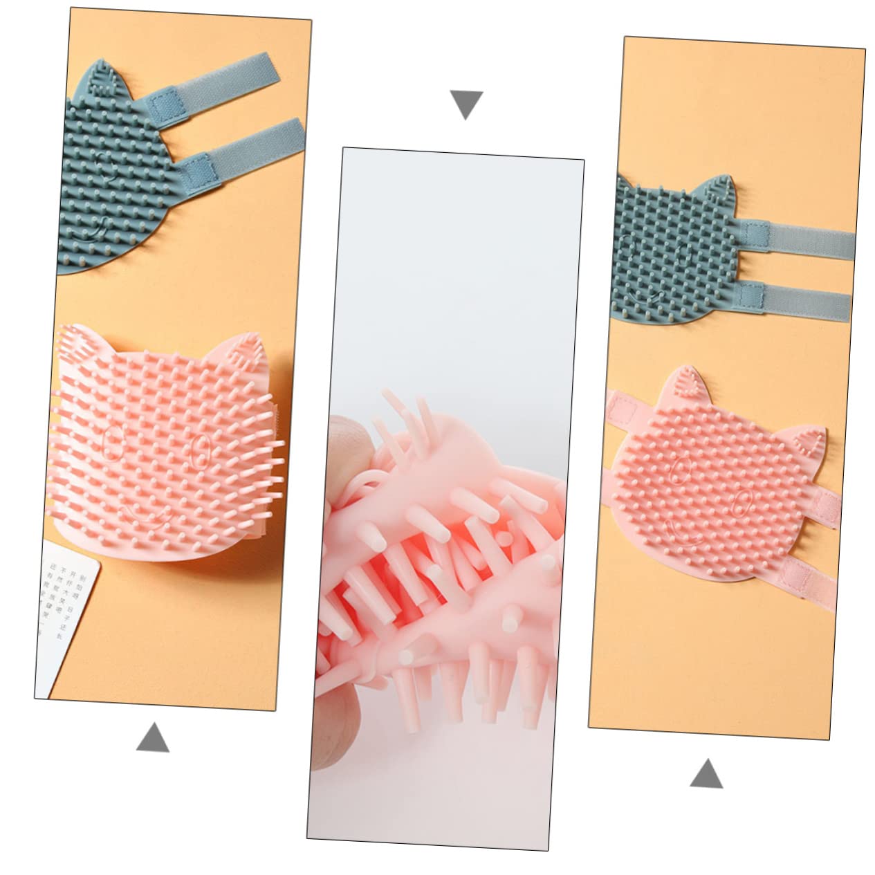 FOMIYES 3piezas Cepillo De Masaje Para Gatos y Diseño De Cepillo Quitapelos Autolimpiable Para Esquinas y Muebles Para Cuidado De