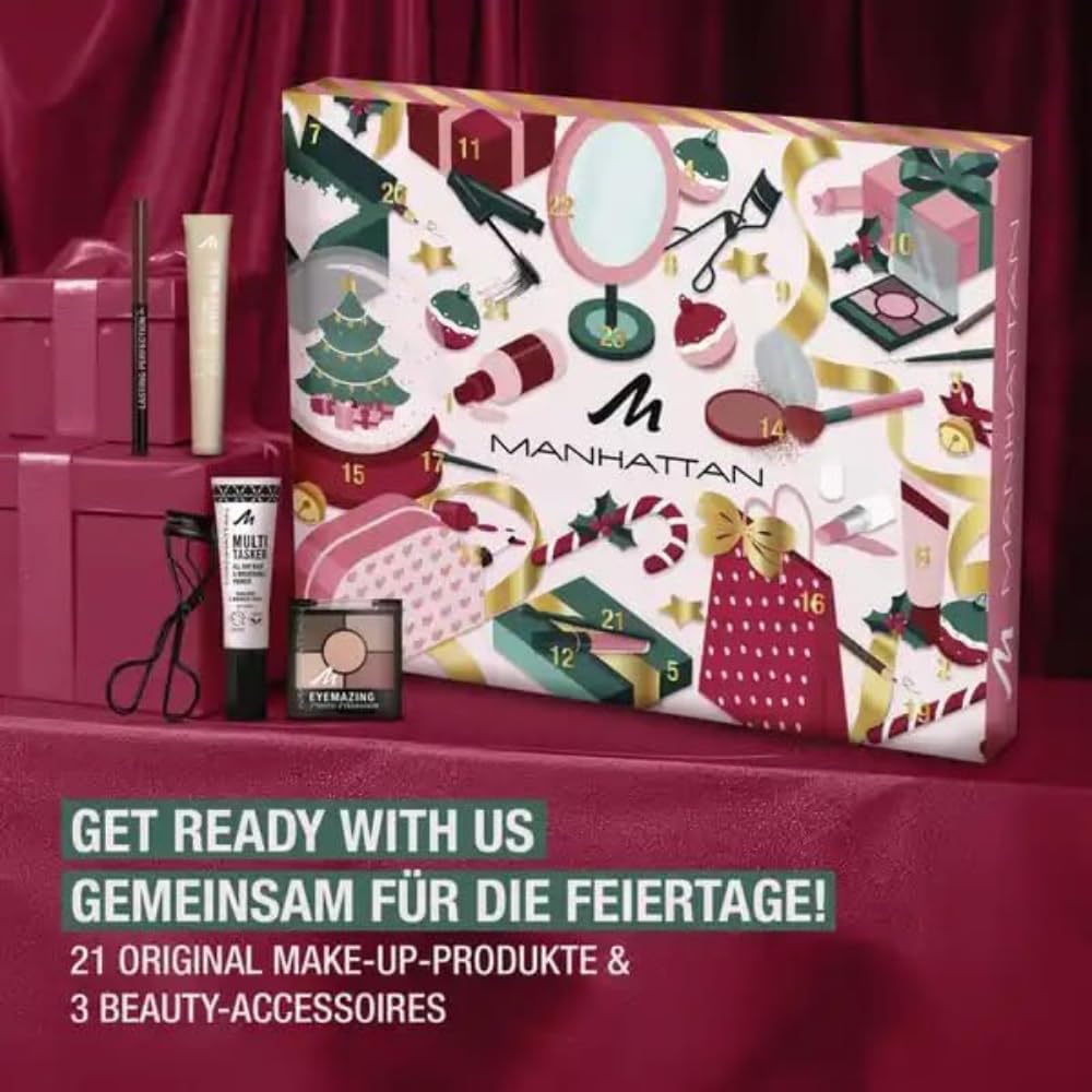 Manhattan Adventskalender 2025 Beauty Frauen Wert 200€, Beauty Kosmetik Advent Kalender, 24 Geschenke, Pflege Weihnachtskalender Frau, Adventkalender Damen
