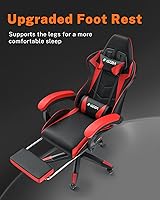 Vista 11 de Gaming Chair with RGB LED Lights, High Back Ergonomic Computer Gamer Chair with Headrest and Lumbar Support, Racing Style Reclining Game Chair for