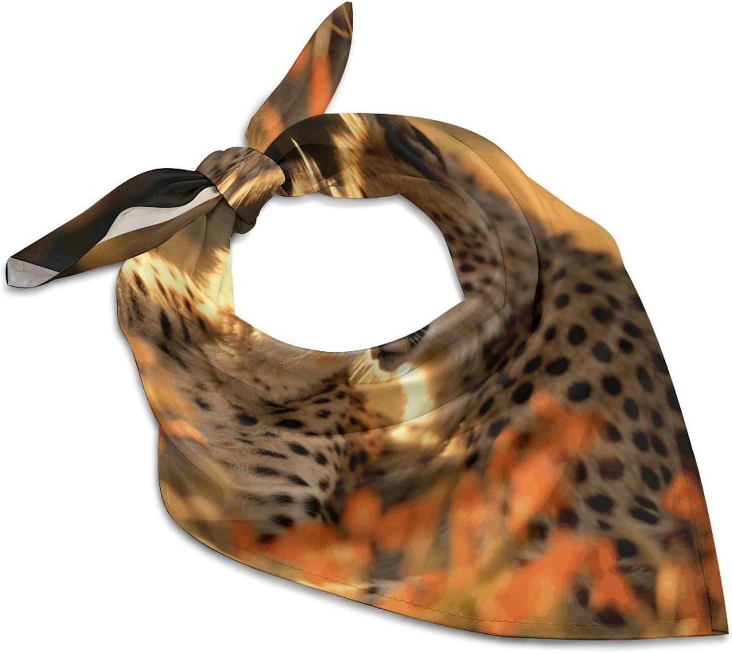 Square Kerchief Bandanas Silky Touch Head Scarf Cartoon Bookshelf Bookworm Mask Scarf for Men & Women