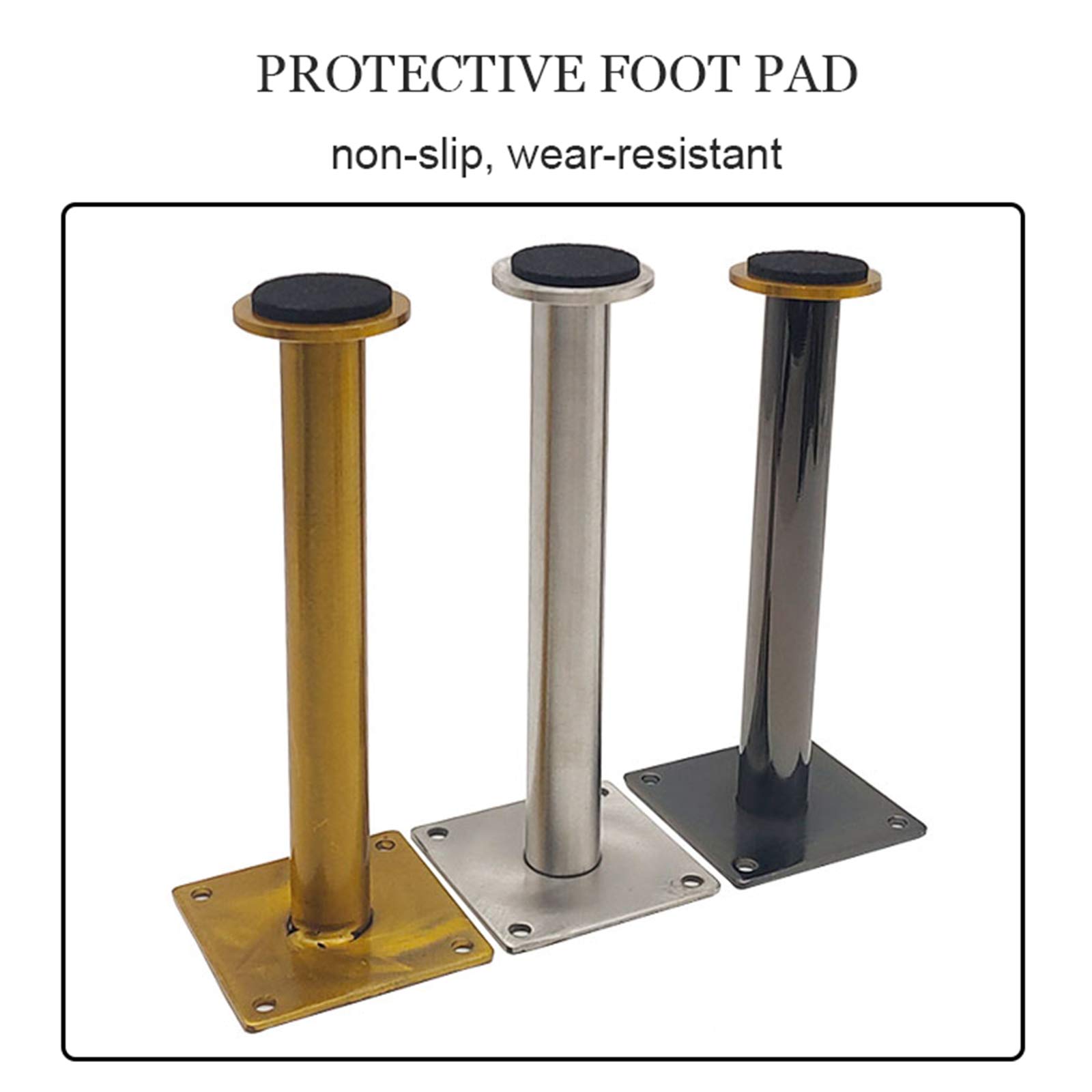 Lot De 4 Pieds De Meubles Réglables En Métal - 12,65 Cm