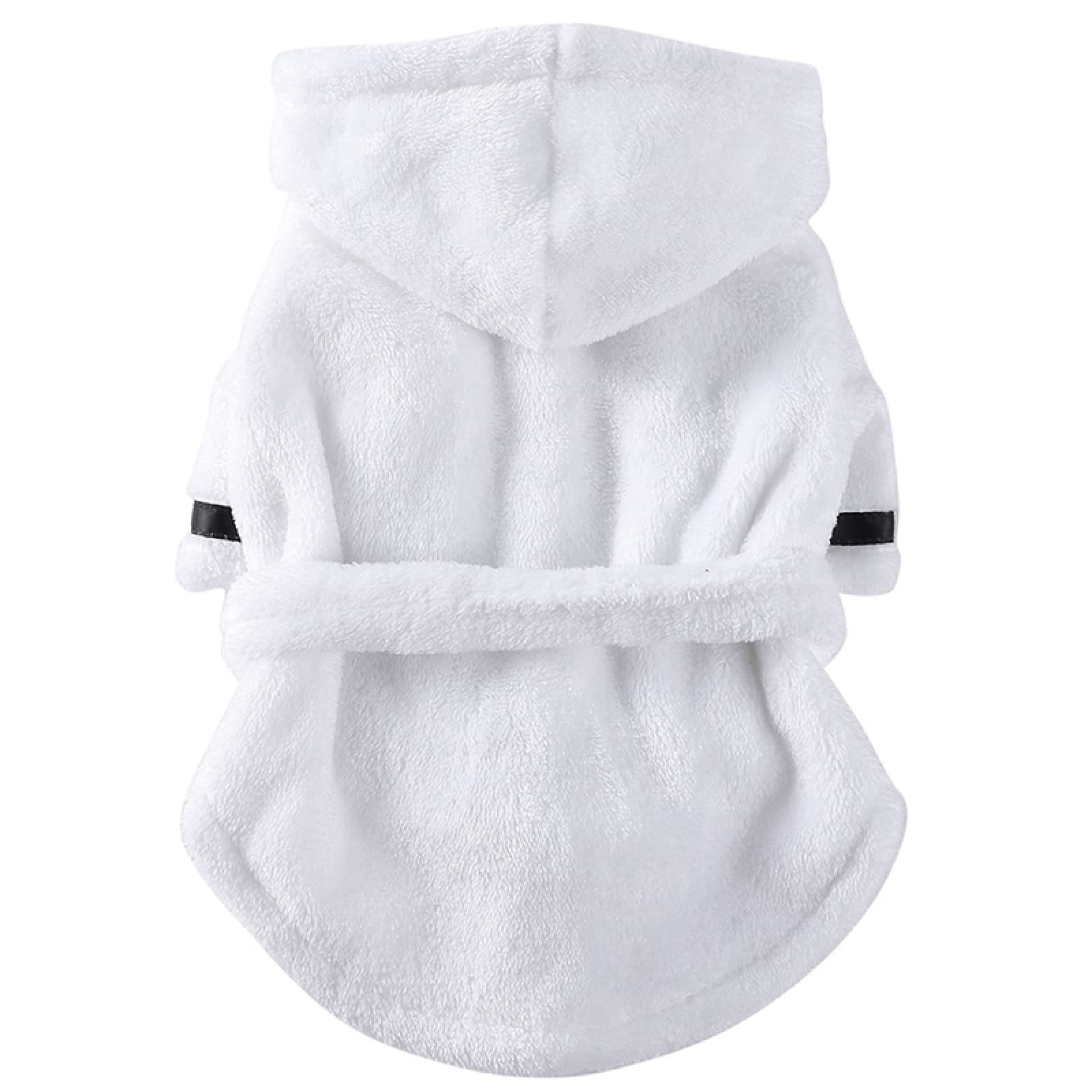 Solid Color Dog Bathrobe Pet Pajamas Soft Dog Pajamas Pet Bath Drying Towel Clothes For Small And Medium Dogs Cats Pet Accessories,White,M