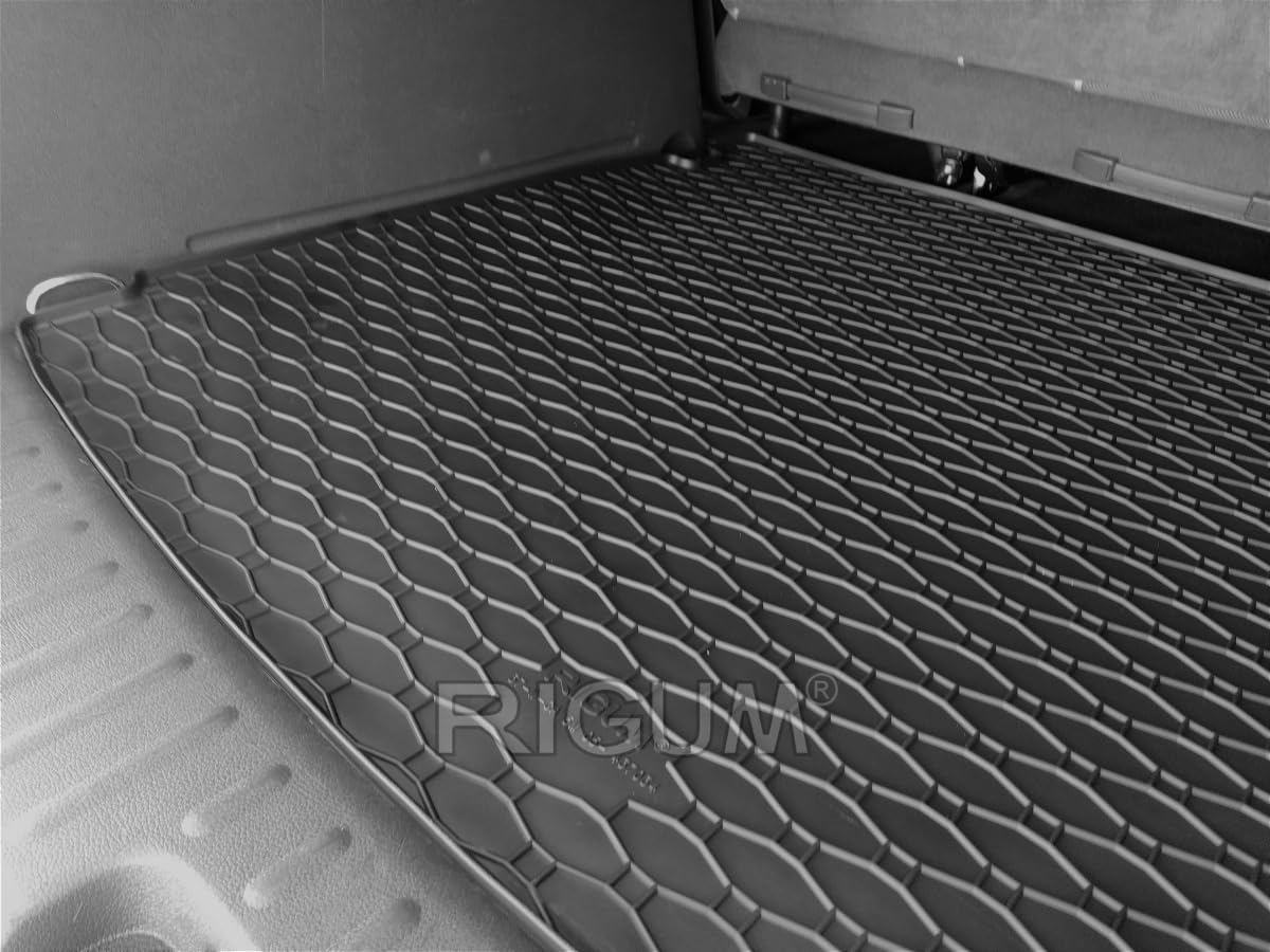 RIGUM Kofferraumwanne & Gummifußmatten Für VW Caddy 5-Sitzer (2005-2020) – Inkl. Magic Eraser, EU-Produktion