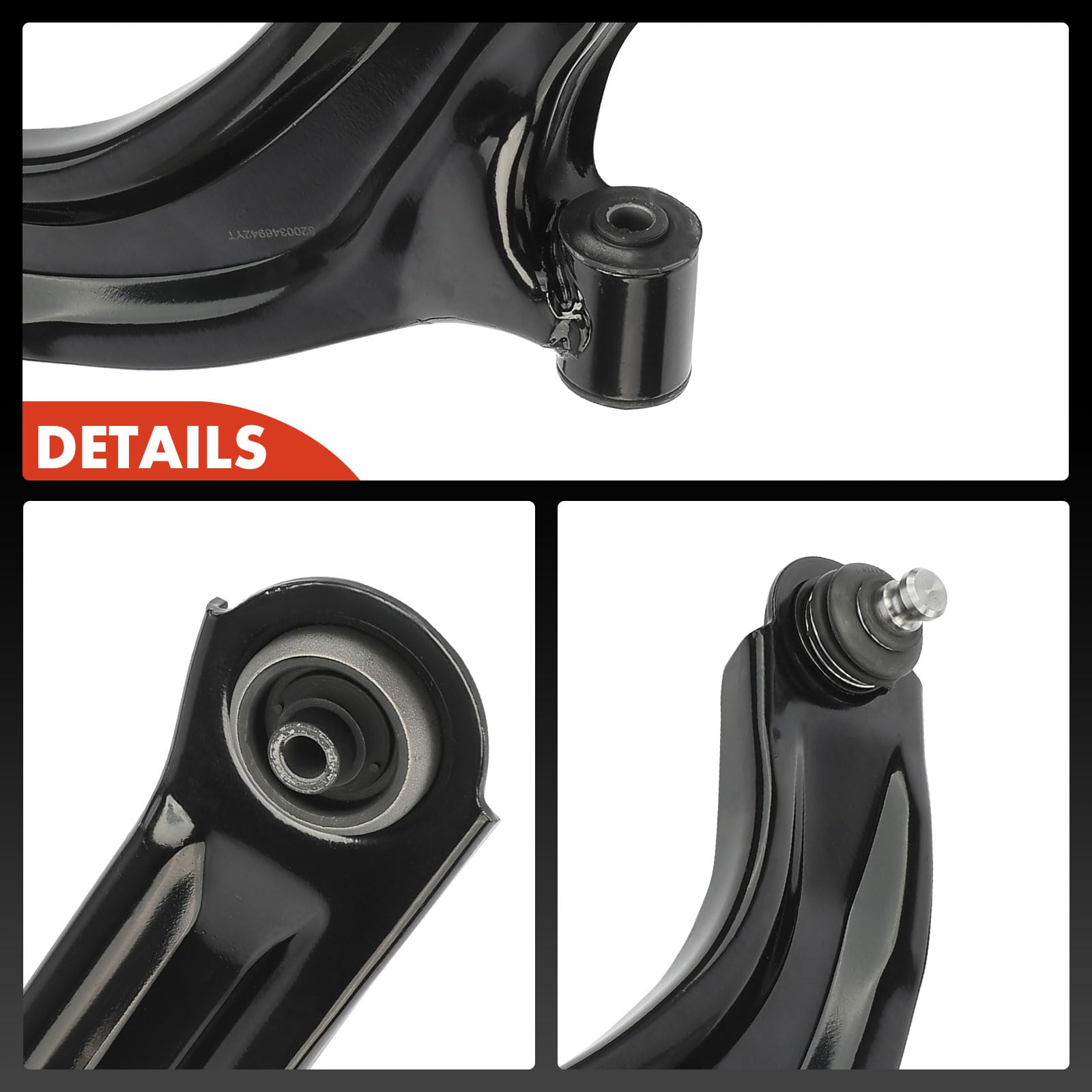 Frankberg 2x Braccio di controllo + 2x Asta di accoppiamento Compatibile con Clio III BR0/1 CR0/1 Clio III Grandtour KR0/1 Replace# 54618-AX600