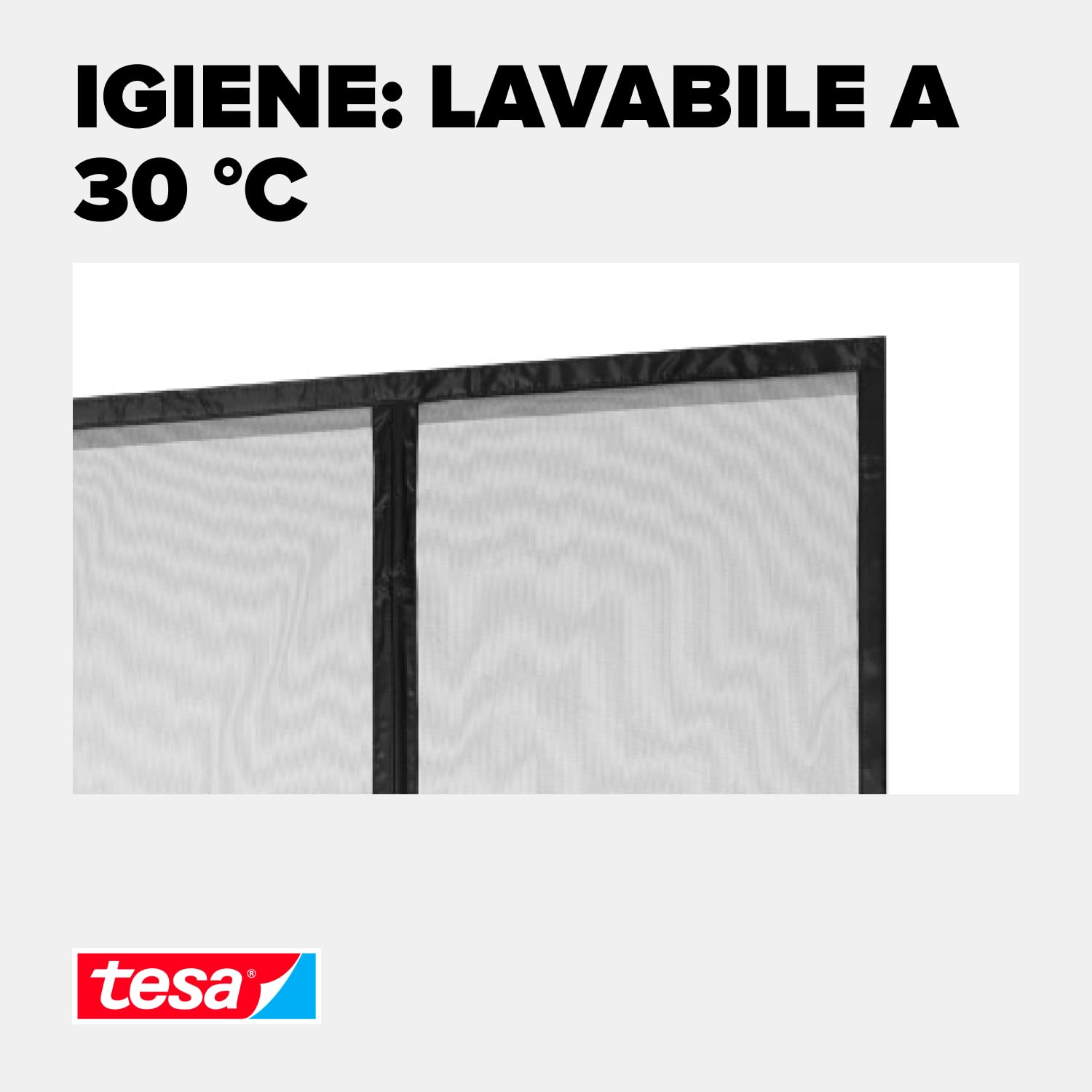 tesa INSECT STOP Magnetic Curtain - tenda magnetica autochiudente per porte balcone, senza fori - 200 x 80 cm