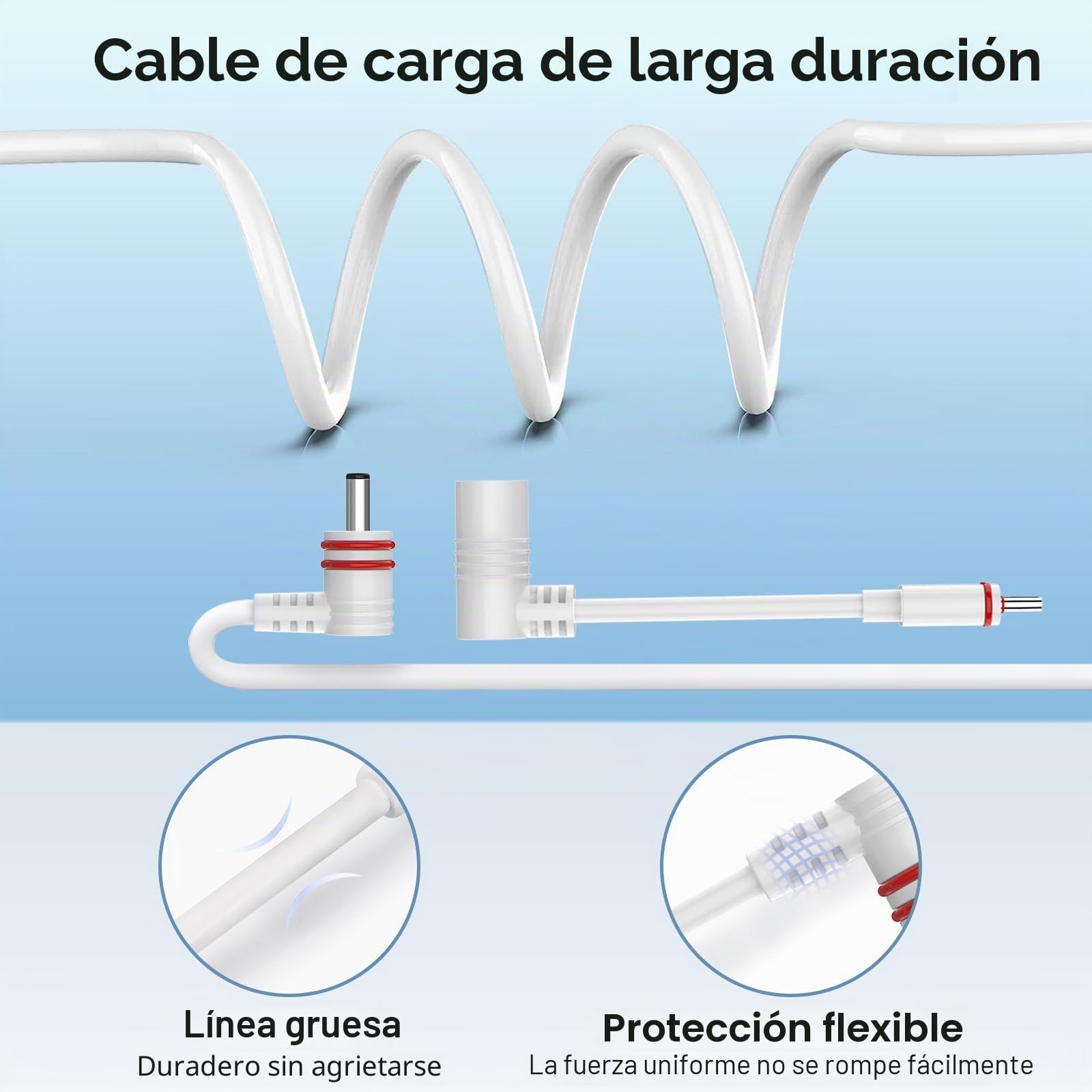 Cable de alimentación y adaptador de 7 m compatible con Ring Spotlight Cam Plus/Pro y Stick Up Cam. Batería, cable de carga para anillo, enchufe de alimentación resistente a la intemperie y cable de