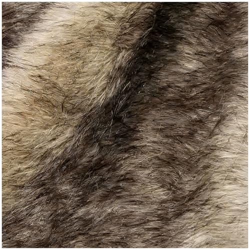 Braun Kunstfell Fellstoff Plüschstoff Fellimitat 160x50cm zum Nähen Luxuriöser Dickes für Basteln Dekorieren Kleidung Teppiche Sofa Decken Kostüme(Size:160 * 50cm Color:braun)
