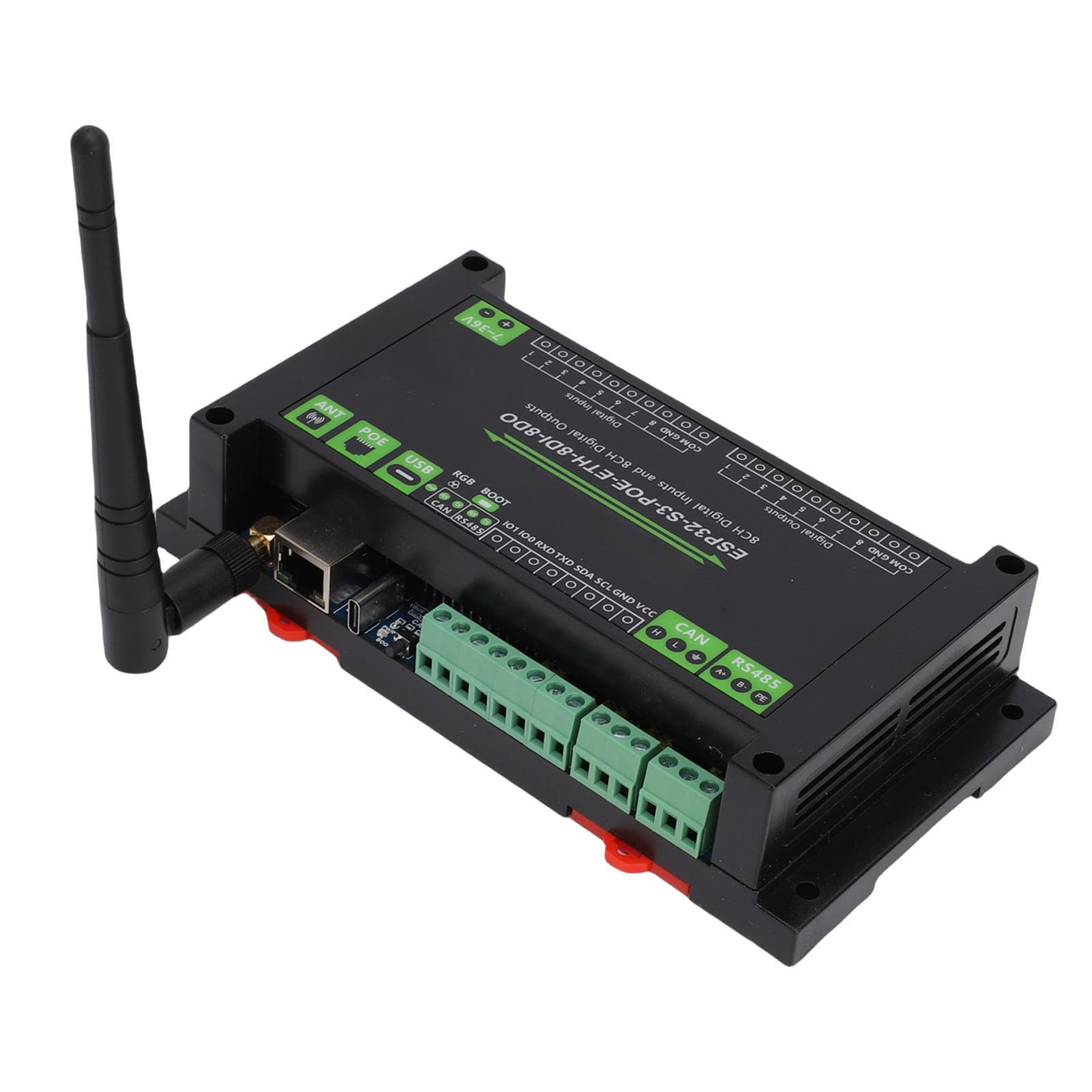 Obsługa Przemysłowej Płyty Sterującej S3, 8-kanałowe Wyjście Cyfrowe, WiFi Bluetooth 2,4 GHz, Wiele Obwodów Zabezpieczających izolację, moduł Płytki Rozwojowej