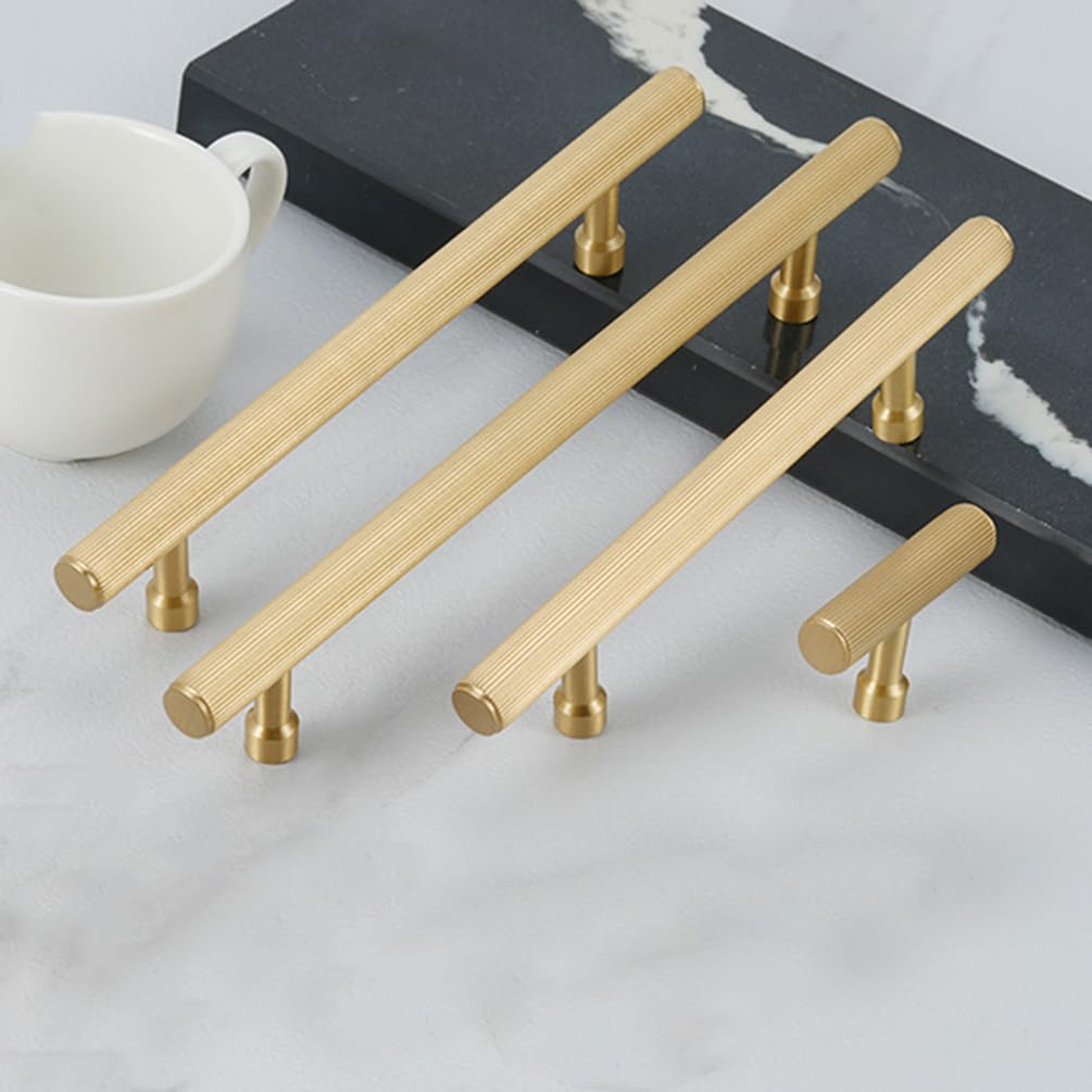 Möbelgriff Gold Vintage, 2 Stück Küchengriff Massive Messing | Gebürstet Oberfläche, Länge: 50-500 mm Bügelgriff, Schrankgriffe Mit Befestigungsschrauben-500mm/19.7in