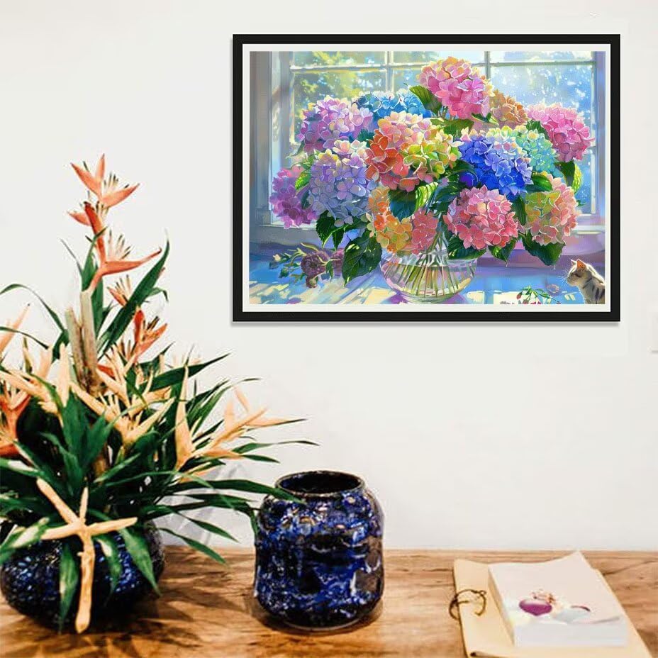 Kit point de croix cristal 5D vase fleurs cadeau créatif - 2