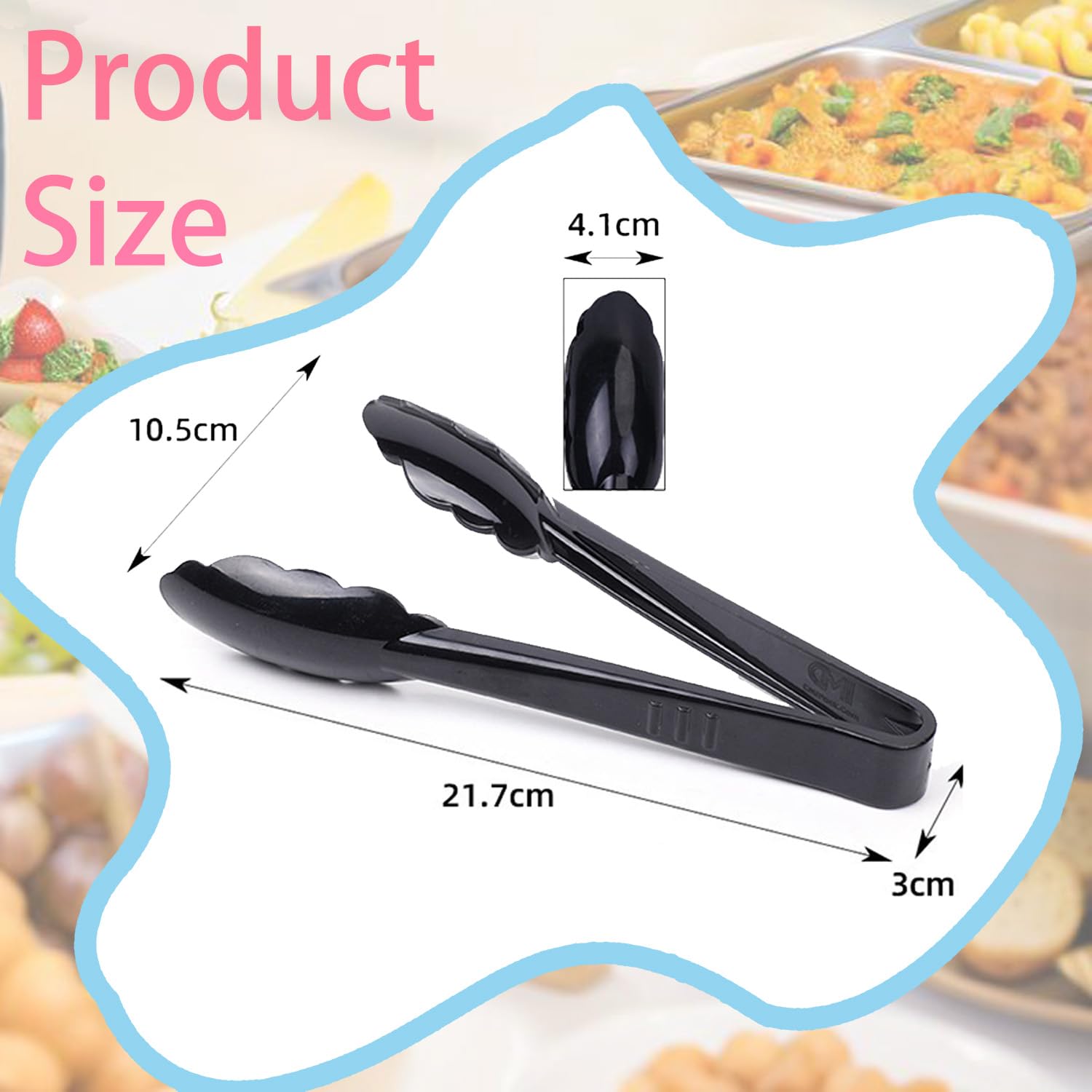 3 stuks keukentang, 6/8/10 inch plastic brood vlees eten salade serveertang voor keuken barbecue buffet camping, blauwe serie 3 stuks keukentang, 6/8/10 inch plastic brood vlees eten salade serveertang voor keuken barbecue buffet camping, blauwe serie